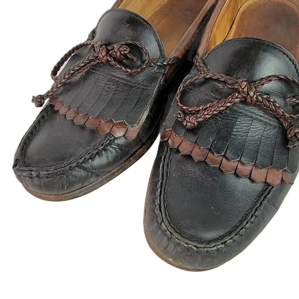 Allen Edmonds‎ Slip On Loafer Men 10 Brown Black Leather Woodstock